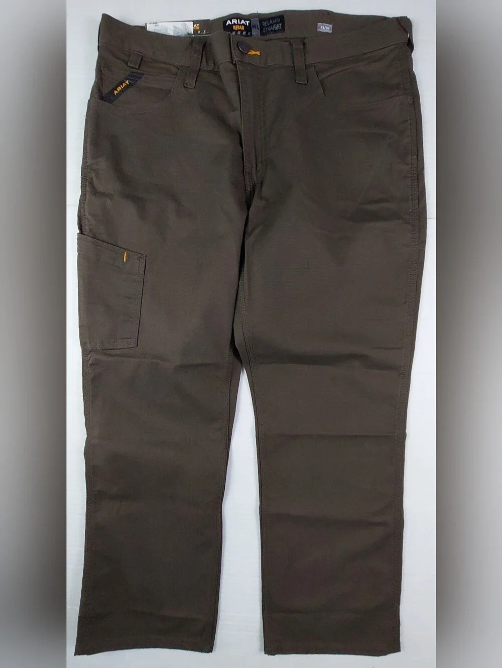 Ariat Rebar M4 DuraStretch Pant Mens 38x30 (39x30) Relaxed Straight Brown NWT